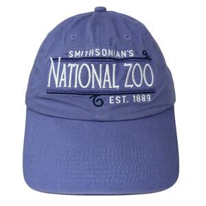 Smithsonian's National Zoo Slideback Baseball Cap Blue One Size 6 Panel Perrin
